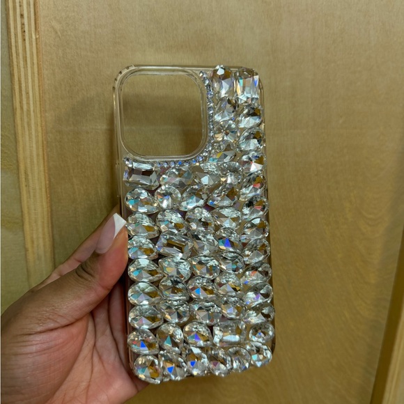 iPhone 15 PRO MAX Crystal Clear Rhinestone Phone Case Bling - Picture 5 of 8